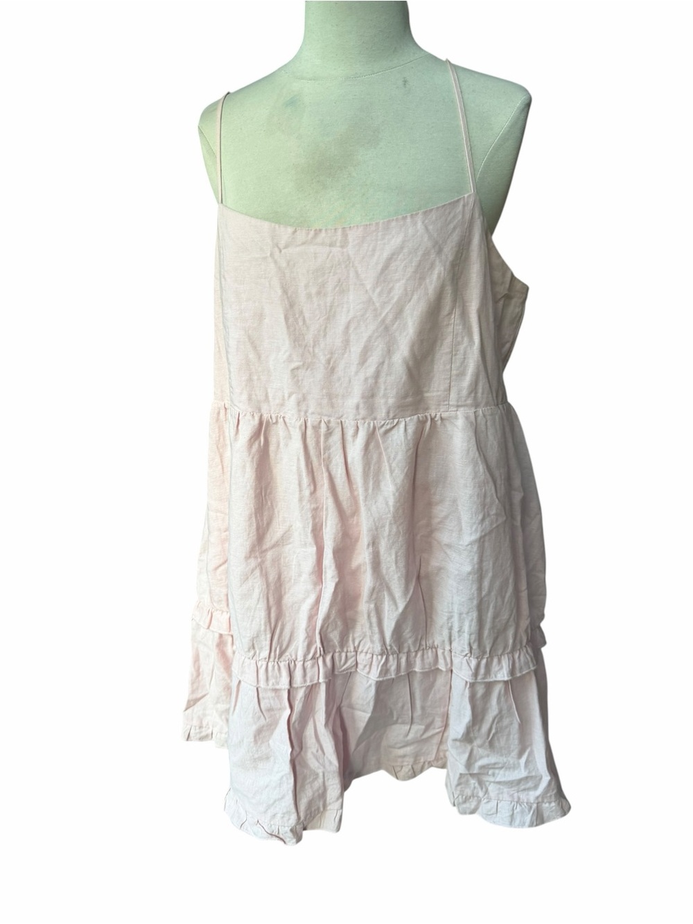 Aritzia’s Sunday Best Cotton/Linen Pale Pink Slip-style Babydoll Hadley Mini Dre